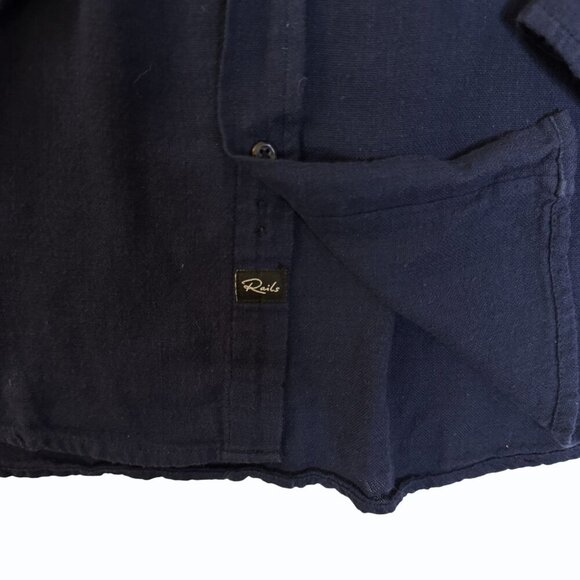 Rails Mens Connor Shirt Size XXL Indigo Soft Cotton Button‎ Down Capsule Minimal - Picture 3 of 11